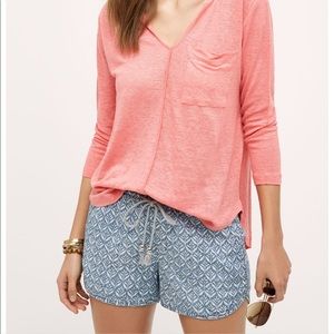 Level 99 Anthropologie Chambray Drawstring Shorts